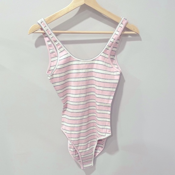 American Apparel Tops - NWOT American Apparel Striped Tank Bodysuit Small